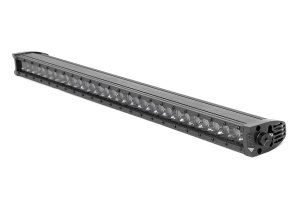 LED Light Bar - Rough Country - Single Row, Cool White DRL - Black